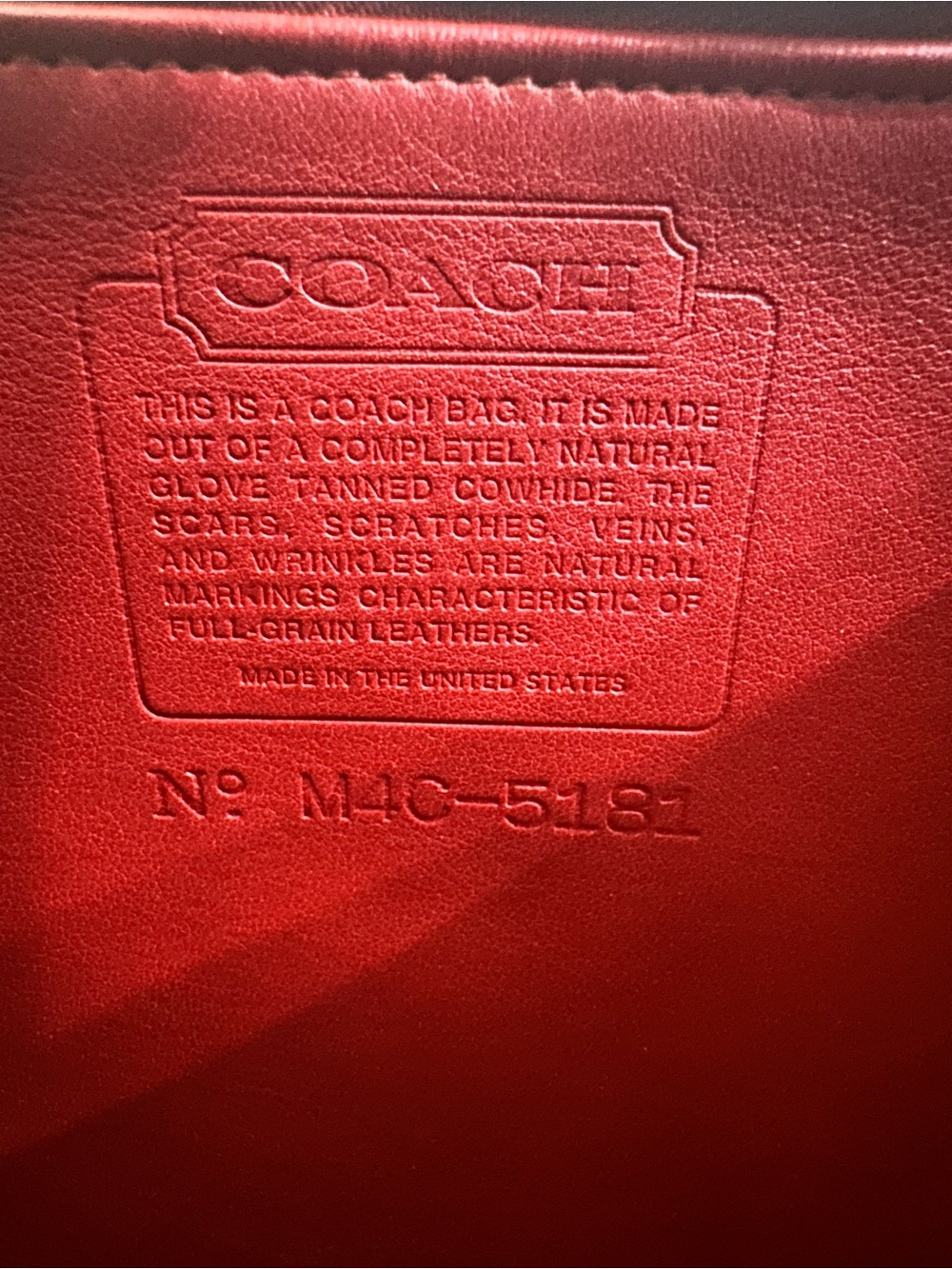 Rare Vintage Coach Colebrooke Case 5181 Red USA Leather Briefcase with Original - Picture 3 of 10